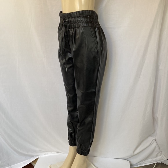 OPHELIA ROE Clothing Casual Loose Drawstring Faux Leather Pants Joggers Size M - Picture 8 of 11